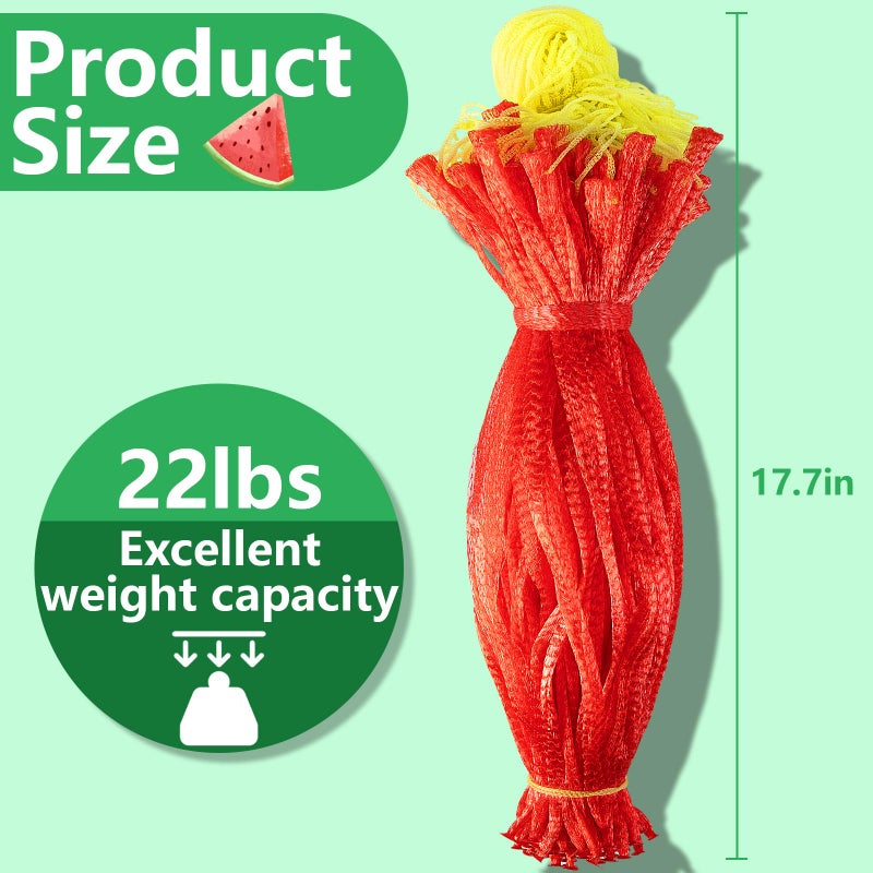 Iceyyyy 100 Pack Watermelon Nets,Hanging Watermelon Nets Bags Mesh,Reusable Melon Hammocks Cradles for Honeydew Melon,Cucumbers,Garden Growing - Image 2